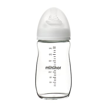 Mininor Sutteflaske glas 240 ml/ 0 mdr.
