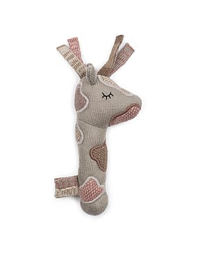 SMALLSTUFF Maracas Giraffe Knitted Sandy Rose