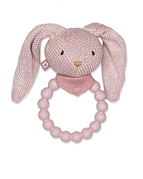 SMALLSTUFF Rangle, silikone Knitted Bunny Soft Powder