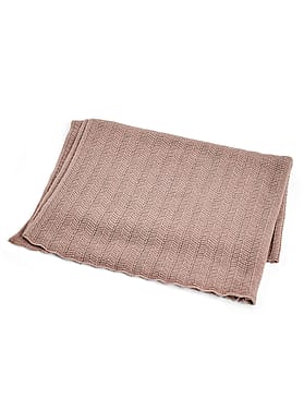 SMALLSTUFF Baby Blanket Fishbone Merino Wool Powder