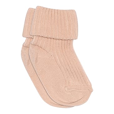 MPkids Bomuld Rib Baby Strømpe Rose Dust (853) 17/18