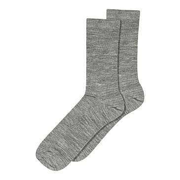 mp Woman Fine Wool Rib Socks Grey Melange 37-39