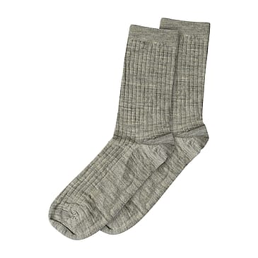 mp Woman Wool Rib Socks Light Brown Melange 37-39