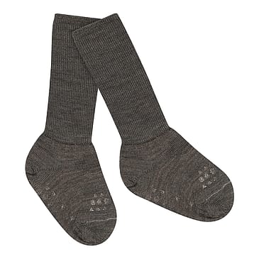 GoBabyGo Kravle Strømpe Merino Uld Brown Melange 17-19