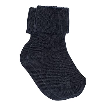 MPkids Bomuld Rib Baby Strømpe Navy (807) 15/16