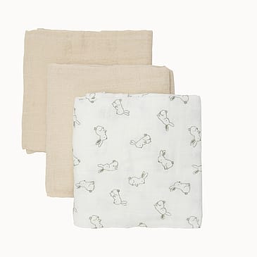 Pippi Cloth Muslin 3-pak Peyote - 65x65 cm