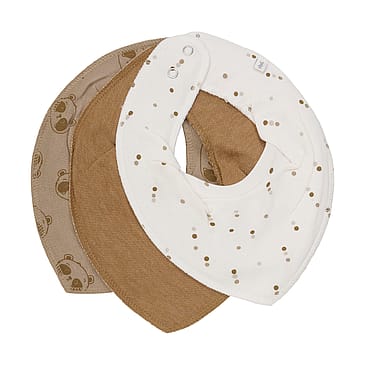 Pippi Bandana Bib Uni -AOP 3-pak Marshmallow White