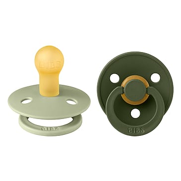 BIBS Colour Sut Rund Latex 2-pak Sage/Hunter Green Str. 1