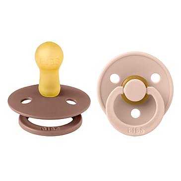 BIBS Colour Sut Rund Latex 2-pak Woodchuck/Blush Str. 2
