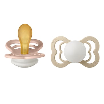 BIBS Supreme Sut GLOW Latex 2-pak Blush/ Vanilla Str. 2
