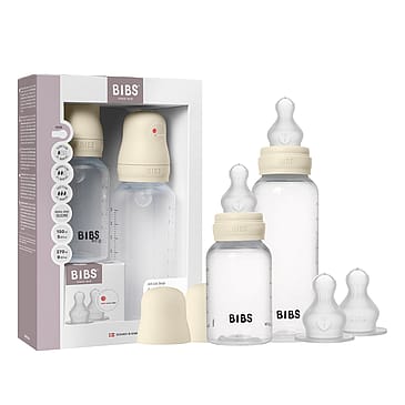 BIBS Grow and Flow Sutteflaske Sæt Silikone Ivory 150 ml/270 ml
