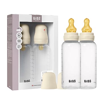BIBS Sutteflaske Medium Flow Latex 2-pak Ivory 270 ml