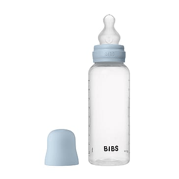 BIBS Sutteflaske Medium Flow Silikone Baby Blue 270 ml