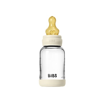 BIBS Gl Baby Bott Round Latex Ivory Slow Flow 120 ml