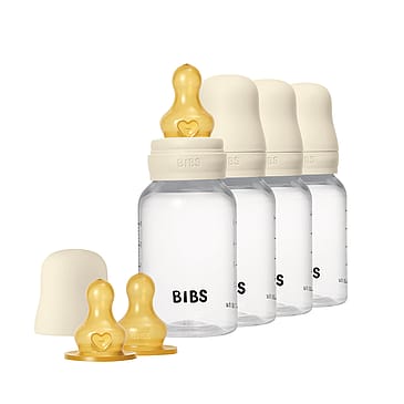 BIBS Baby Bottle Round Latex 4-Pak Ivory 150 ml