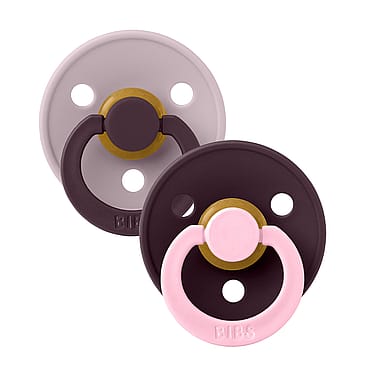 BIBS Pacifier Studio Colour 2 Pack Dusky Lilac Plum mix Size 2