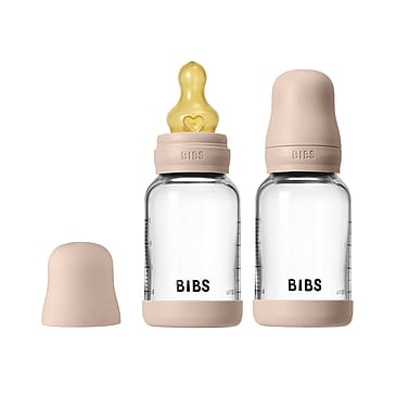 BIBS Glass Baby Bottle Round Latex 120 ml