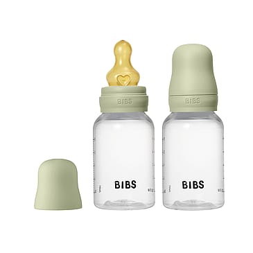 BIBS Baby Bottle Round Latex Sage 150 ml 2-PK Sage 150 ml/ Slow Flow