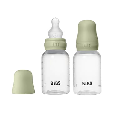 BIBS Baby Bottle Round Silicone  Sage 150 ml 2-pak Sage 150 ml/ Slow Flow