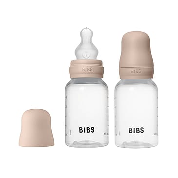BIBS Baby Bottle Round Silicone Blush 150 ml 2-PK Blush 150 ml/ Slow Flow