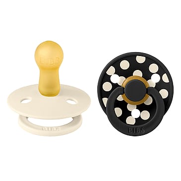 BIBS Pacifier Studio Colour Ivory/Black 2-Pak Latex Size 2