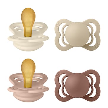 BIBS Supreme Latex Sutter - 4-pak Ivory/Vanilla/Blush/Woodchuck Str. 1