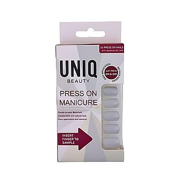 UNIQ Click On / Press On Negle 24 stk. Pearl Grey