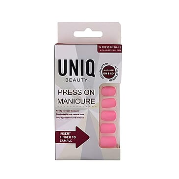 UNIQ Click On / Press On Negle 24 stk. Bare Pink