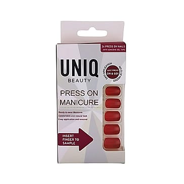 UNIQ Click On / Press On Negle 24 stk. Rose Red