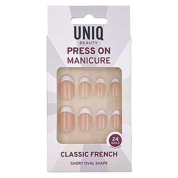 UNIQ Kunstige Negle med Lim Classic French