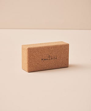 Moonchild Cork Yoga Block Lean Natural