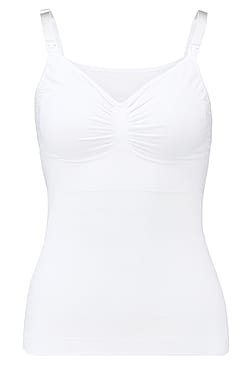 Carriwell Sømløs Ammetop med Shapewear Hvid M