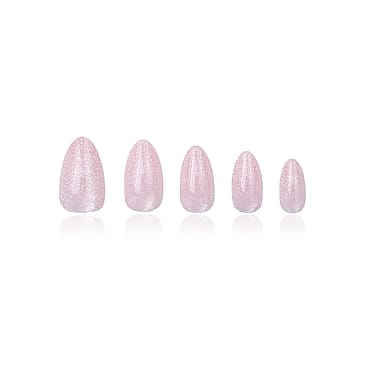 DUFFBEAUTY Instant Pro Press-on Manicure Pink Galaxy, Medium Almond