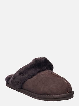 Rosemunde Shearling Reversed Slippers Coffee Brown 42