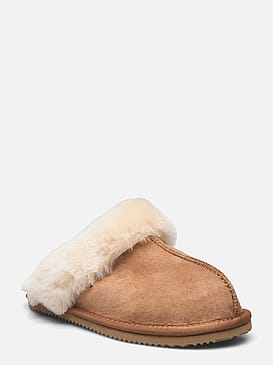 Rosemunde Shearling Reversed Slippers Almond 36