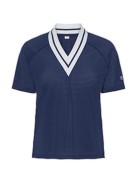 Cartel Copenhagen Power Play V-Neck Mesh Tee Ocean XS