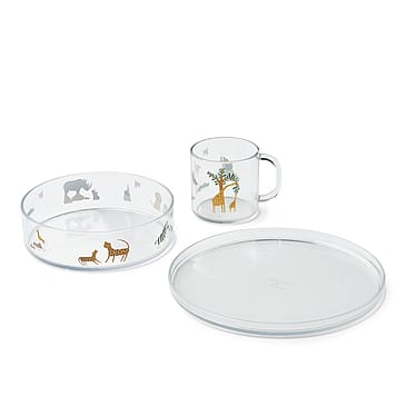 LIEWOOD Siva Printed Tritan Tableware Set All Together / Sandy