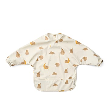 LIEWOOD Merle Print Cape Bib Elephanta Elephant / Creme de la creme