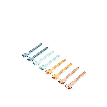 LIEWOOD Alonso Tritan Fork 8-Pack Indigo Multi Mix