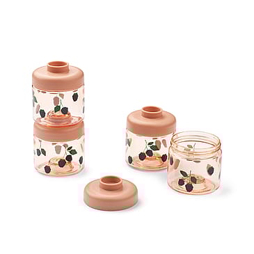 LIEWOOD Dominique BabyFood Tritan Box 4-Pak Berry / Pale Tuscany