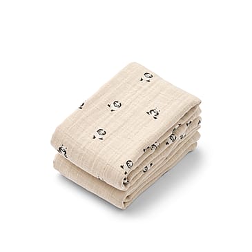 LIEWOOD Lewis Muslin Cloth 2-pak Sandy mix Onesize