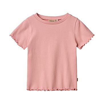 WHEAT Rib T-Shirt Short Sleeve Alicia Rose Str 116/6 år