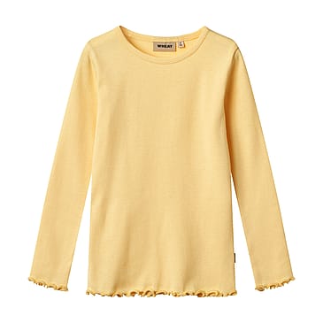 WHEAT T-Shirt Long Sleeve Ida Golden Yellow Str 110/5 år
