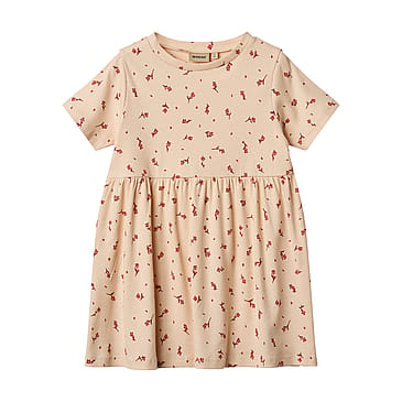 WHEAT Jersey Dress Short Sleeve Anna Rose Water Flowers Str 104/4 år