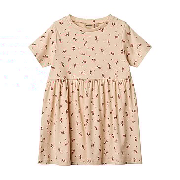 WHEAT Jersey Dress Short Sleeve Anna Rose Water Flowers Str 122/7 år