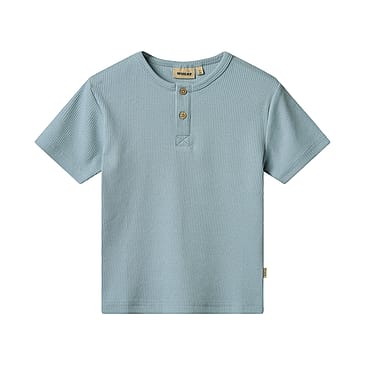 WHEAT T-Shirt Short Sleeve Lumi Calm Blue Str 116/6 år