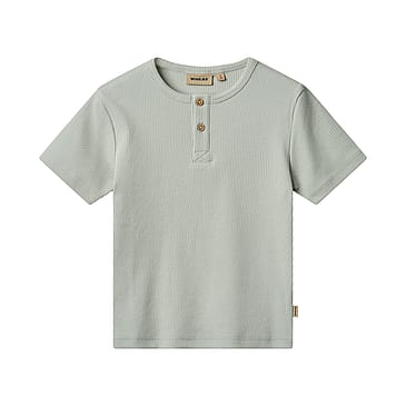 WHEAT T-Shirt Short Sleeve Lumi Rainy Sky Str 116/6 år
