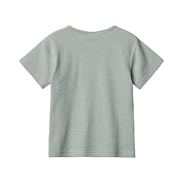 WHEAT T-Shirt Short Sleeve Lumi Stormy Sea Stripe Str 104/4 år