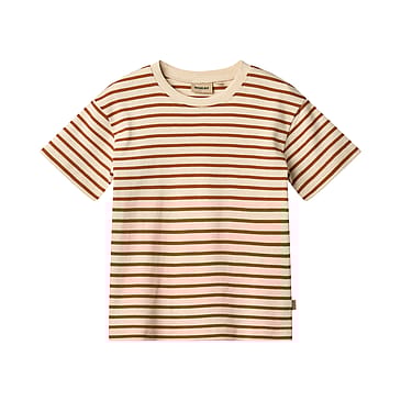 WHEAT T-Shirt Short Sleeve Ella 2-pak Warm Caramel Stripe Str 116/6 år
