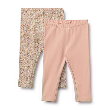 WHEAT Leggings Jules 2-pak Lilac Flower Meadow Str 68/6 m